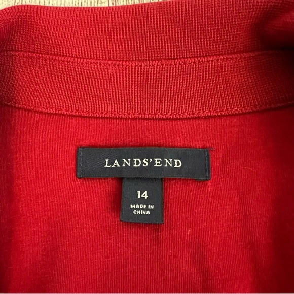 Lands’ End Red Knit Blazer Jacket 14 - Picture 4 of 8